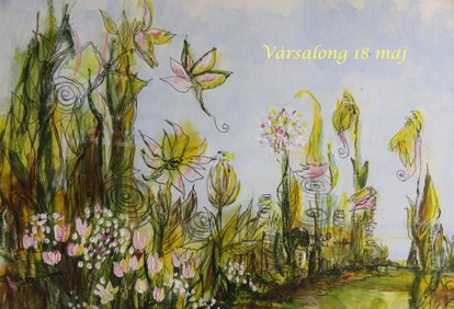 Illustration med vårgrönska.